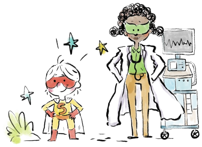 A child hero and a friendly scientist