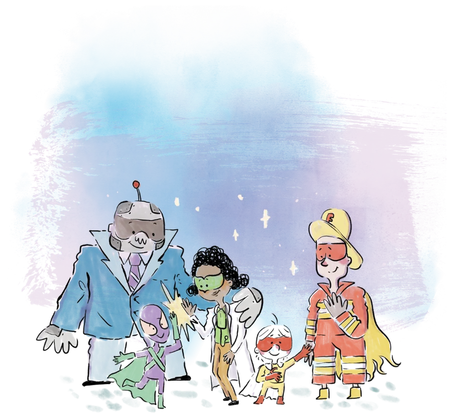 The Parts of Me characters standing together